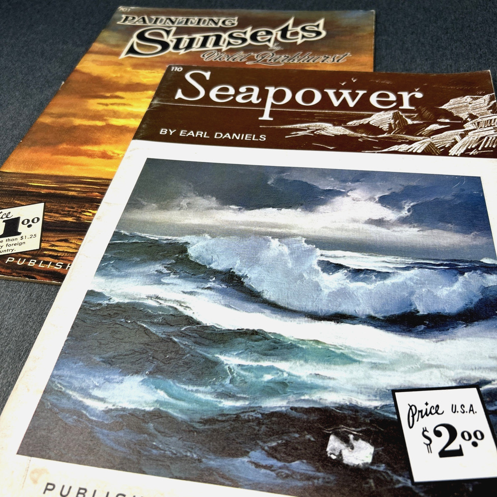 2 Walter T. Foster How To Paint Art Books Painting Sunsets Seapower Earl Daniels